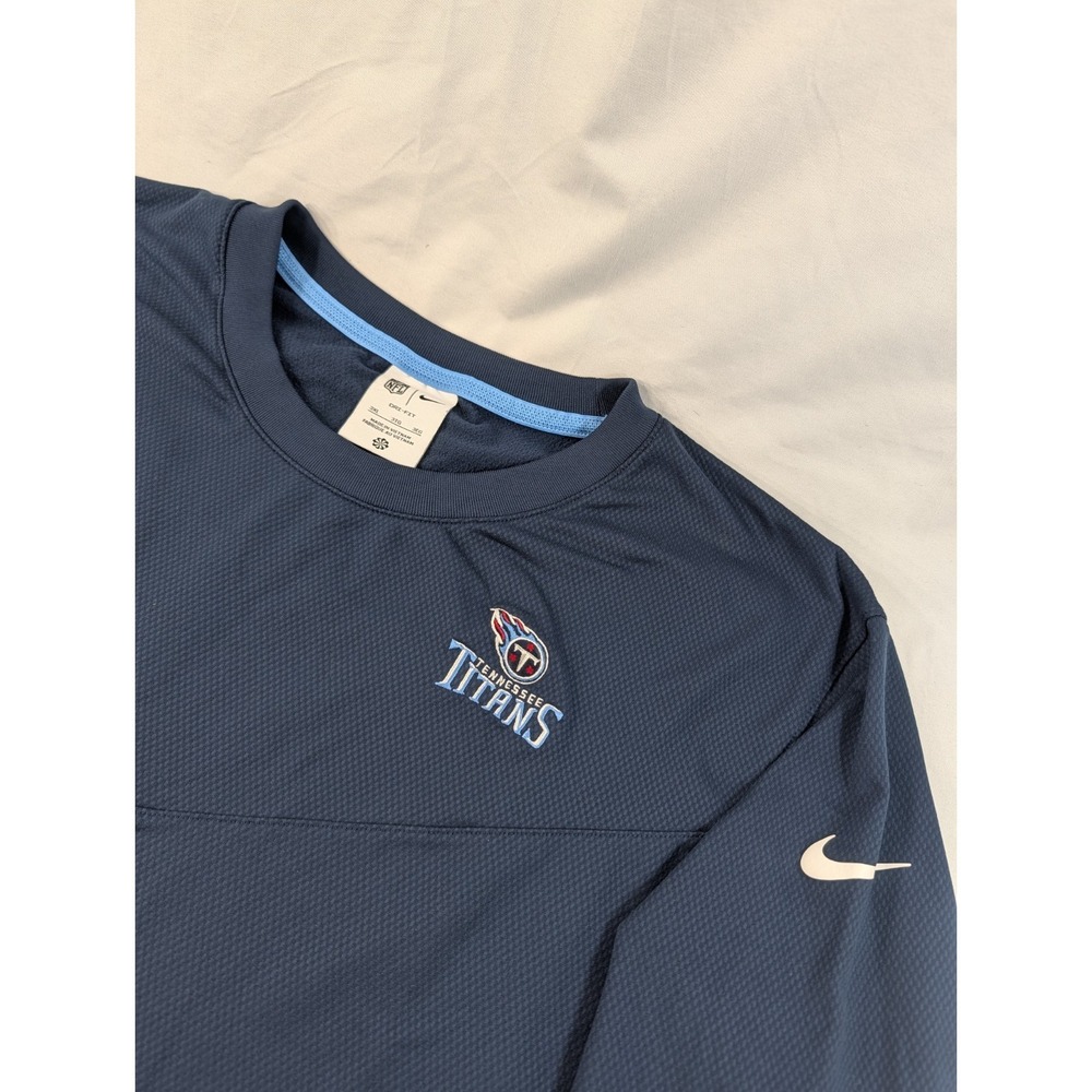 Tennessee‎ Titans Shirt Mens 3XL Navy Blue NFL Football Dri Fit Long Sleeve Nike